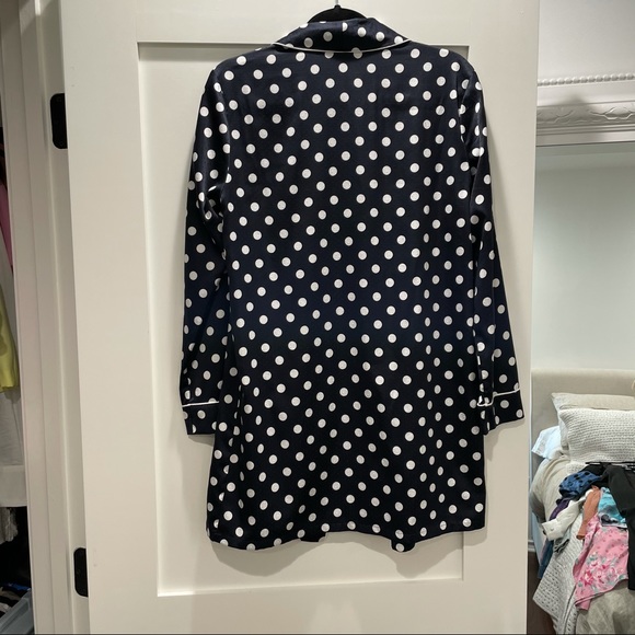 Something Navy polkadot sleep blazer robe - Picture 4 of 4